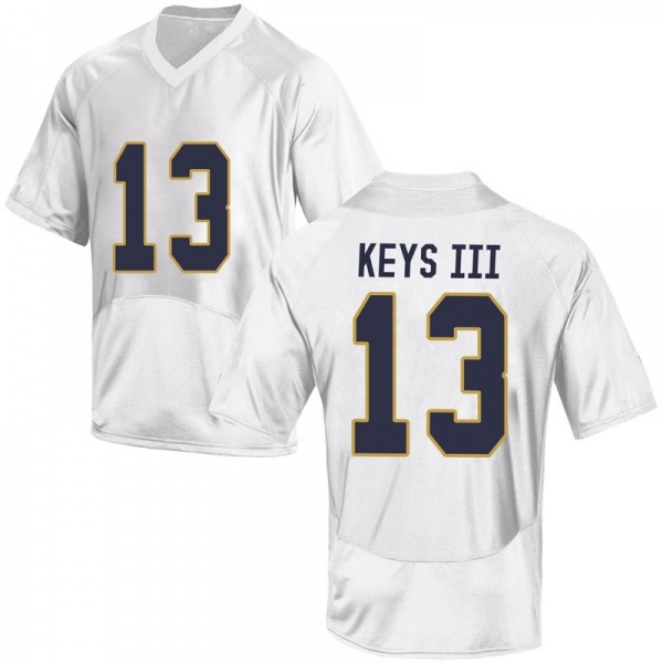 Lawrence Keys III Notre Dame Fighting Irish NCAA Men's #13 White Game College Stitched Football Jersey BJY6355TW